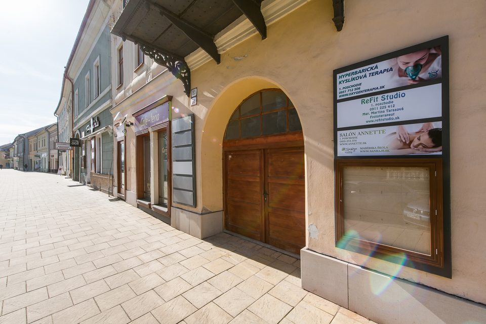 Vstup do budovy pracoviska z pešej zóny